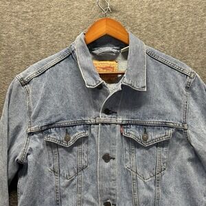 Levis Jacket Mens Large Denim Trucker Jean Outdoor Reb Tab Adult 72334 Blue